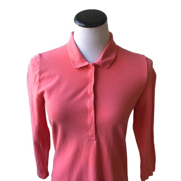 Eddie Bauer Long Sleeve Button Placket Pink Top - Picture 3 of 9